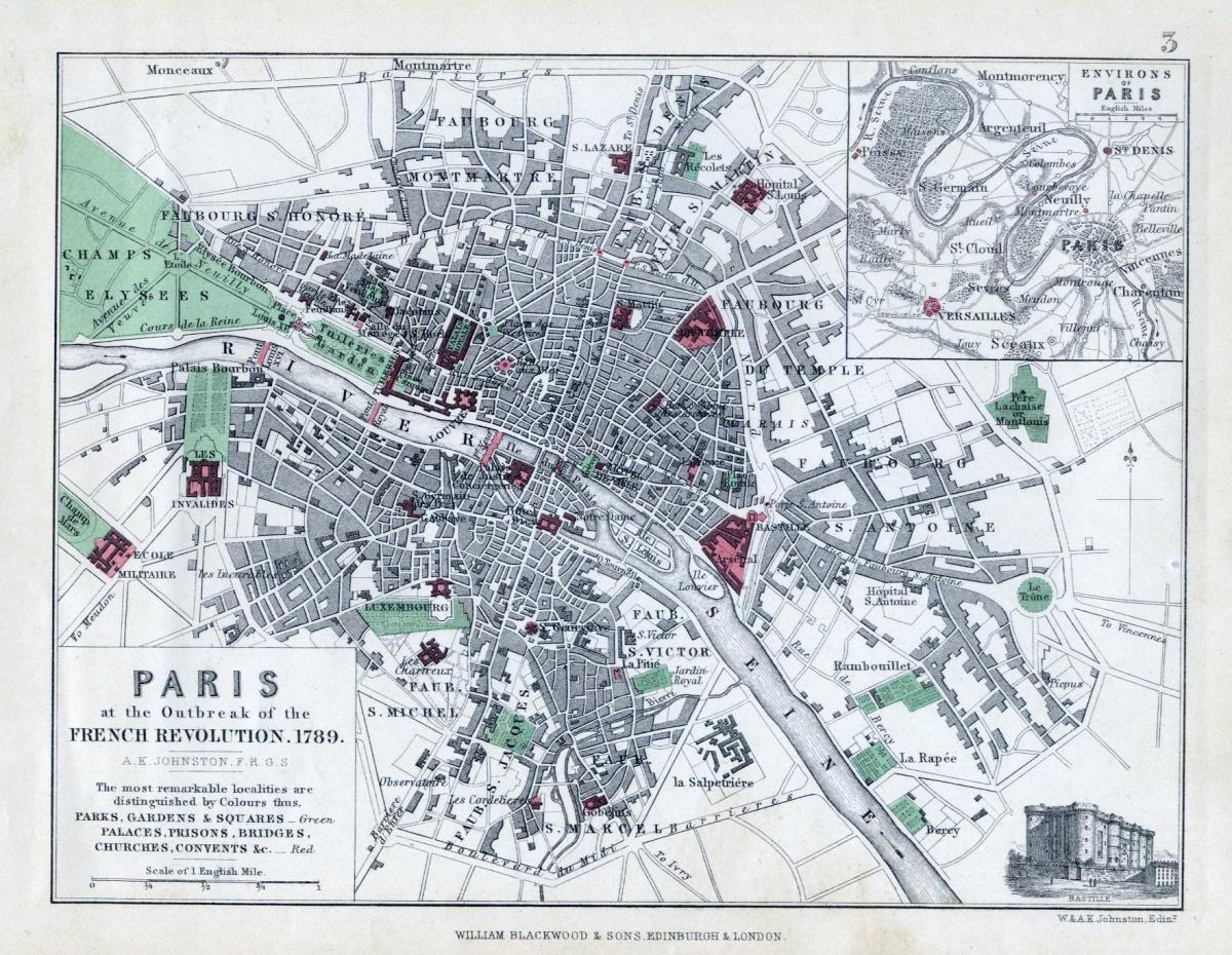 Карта Паризу 1789