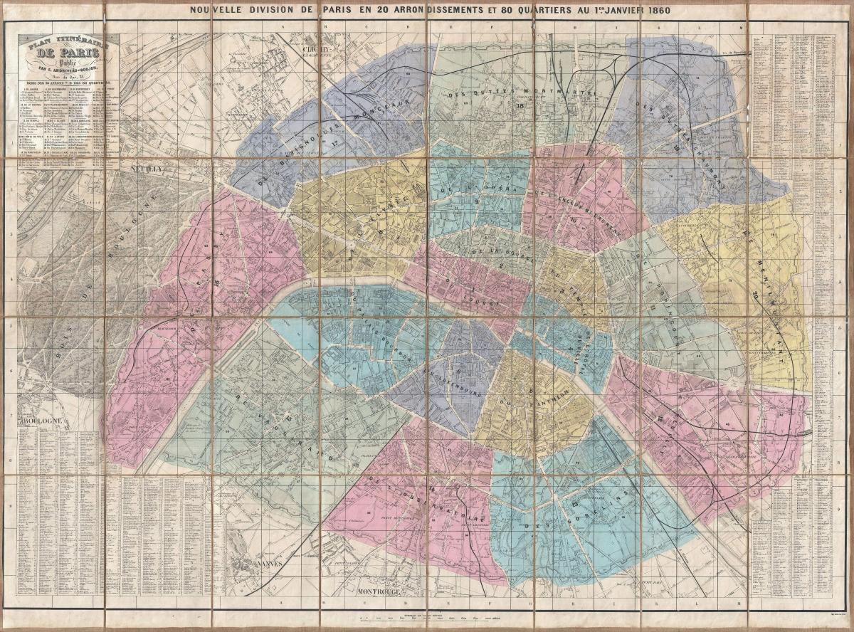Карта Париза 1860