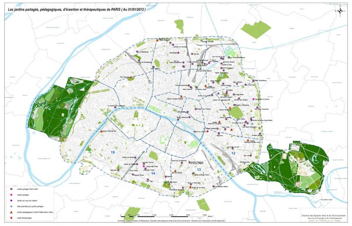 Карта париског баште
