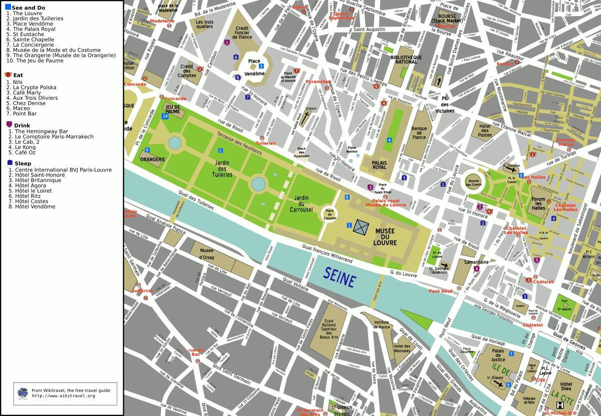 Карта 1-м округу Париза