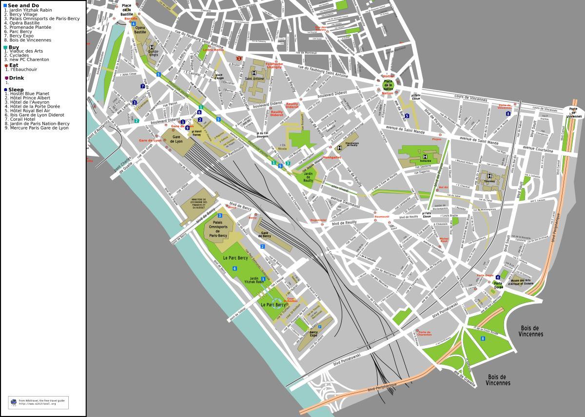 Карта 12-ог округа Париза