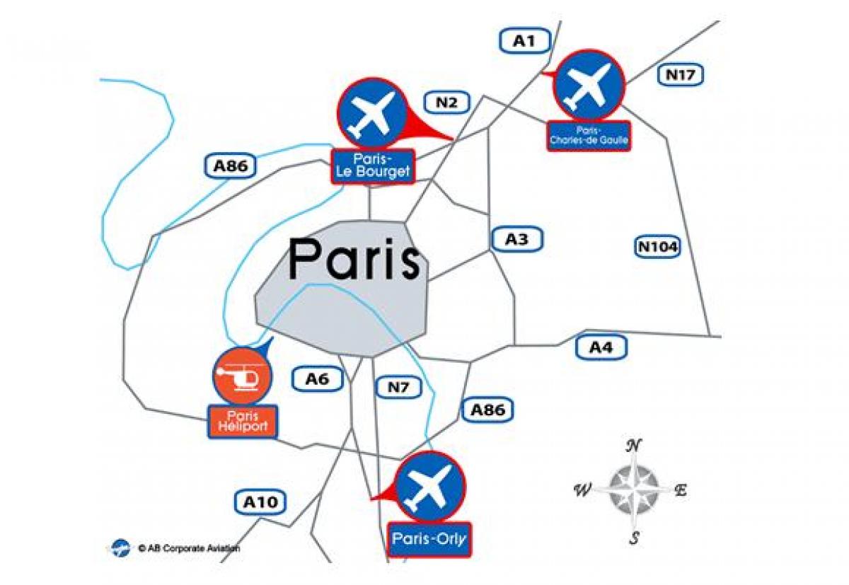 Мапа аеродрома Париза