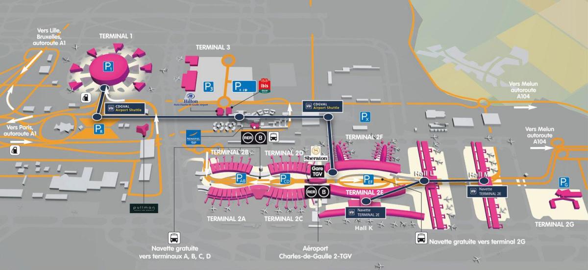 Мапа аеродрома Руасси