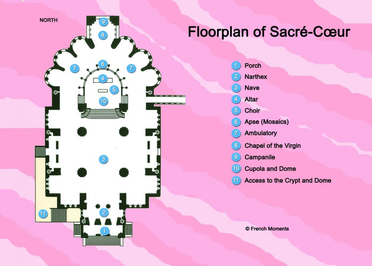 Карта базилика Светог срца Париза