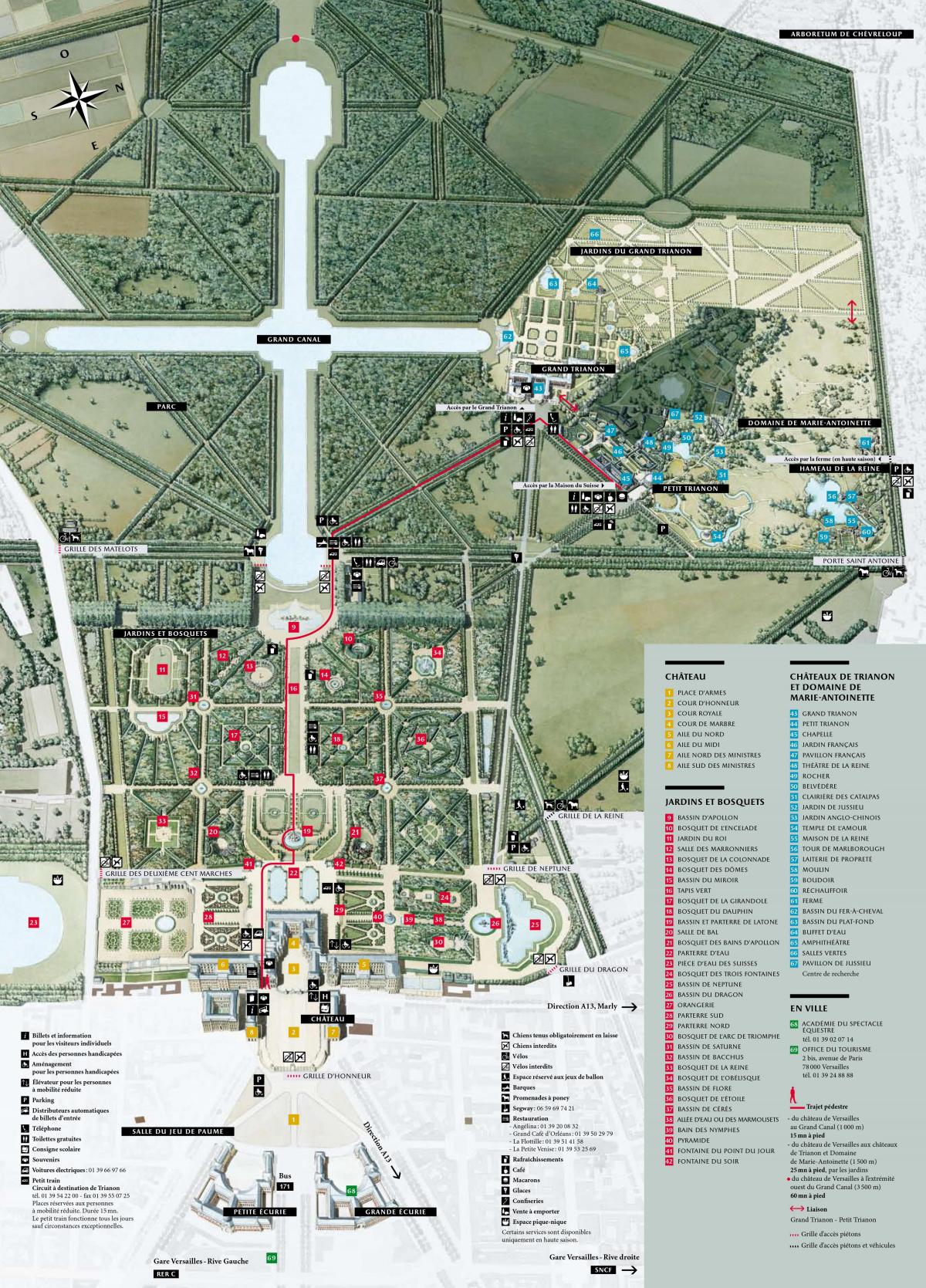 Карта баштама Версаја