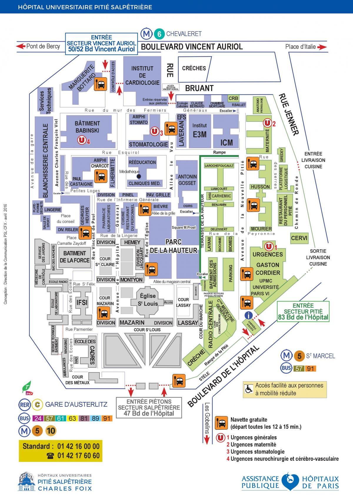 Карта болница пиће Сальпетриер