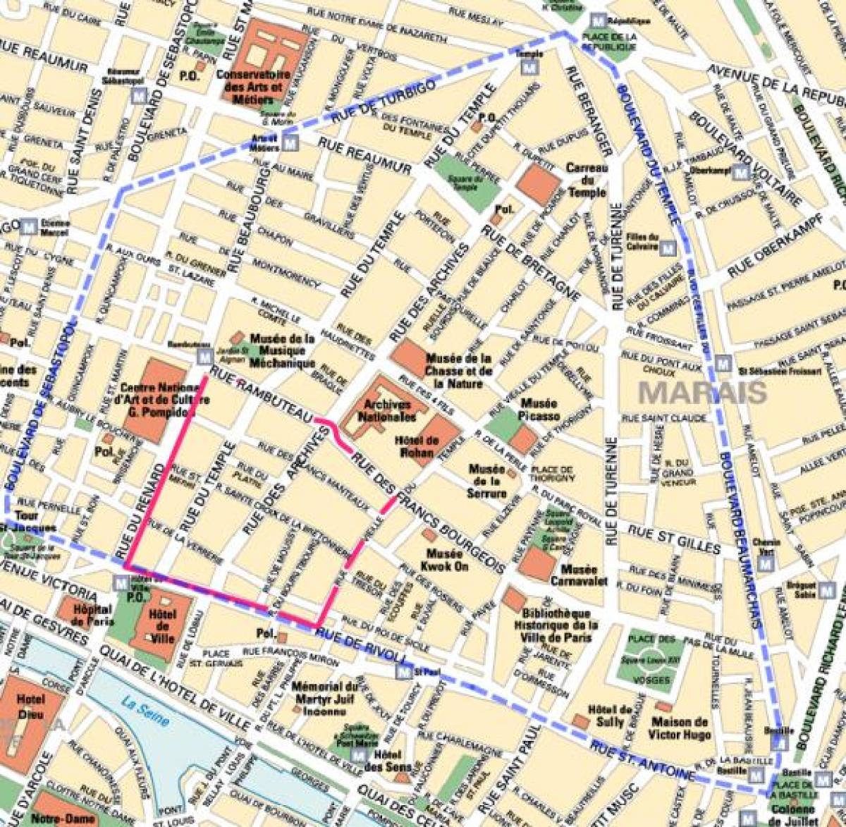 Карта геј кварт Париза