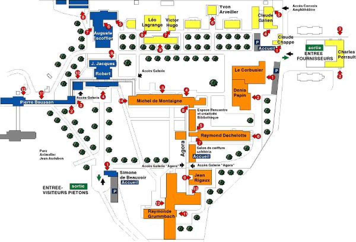 Карта Жорж-Клемансо болници