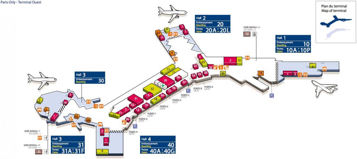 Мапа аеродрома Орли