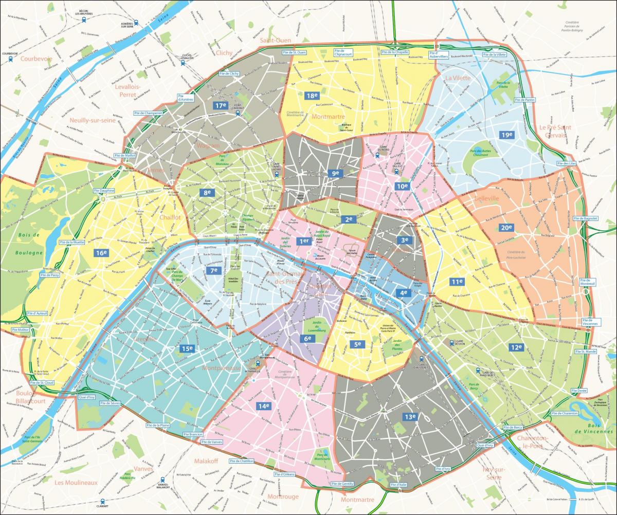 Карта округа Париза