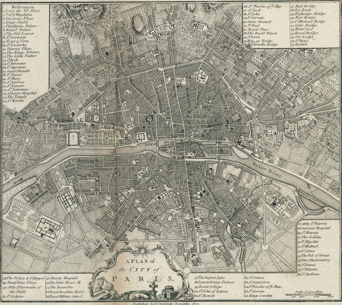 Карта Париза 1800