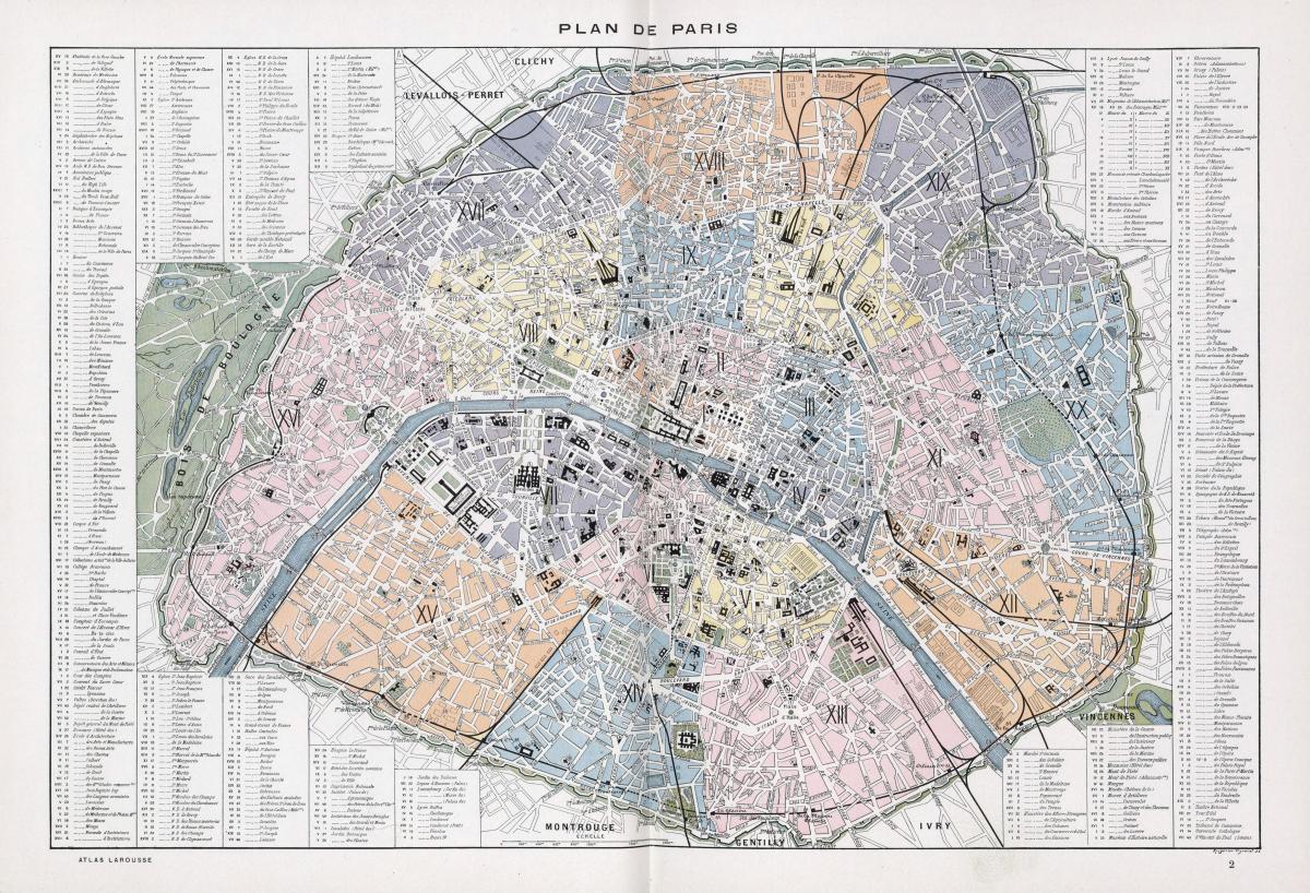 Карта Паризу 1900