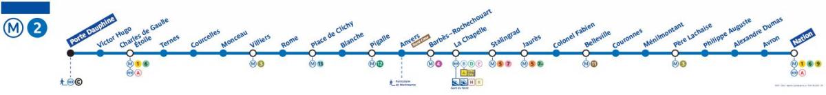 Карта Парис метро 2