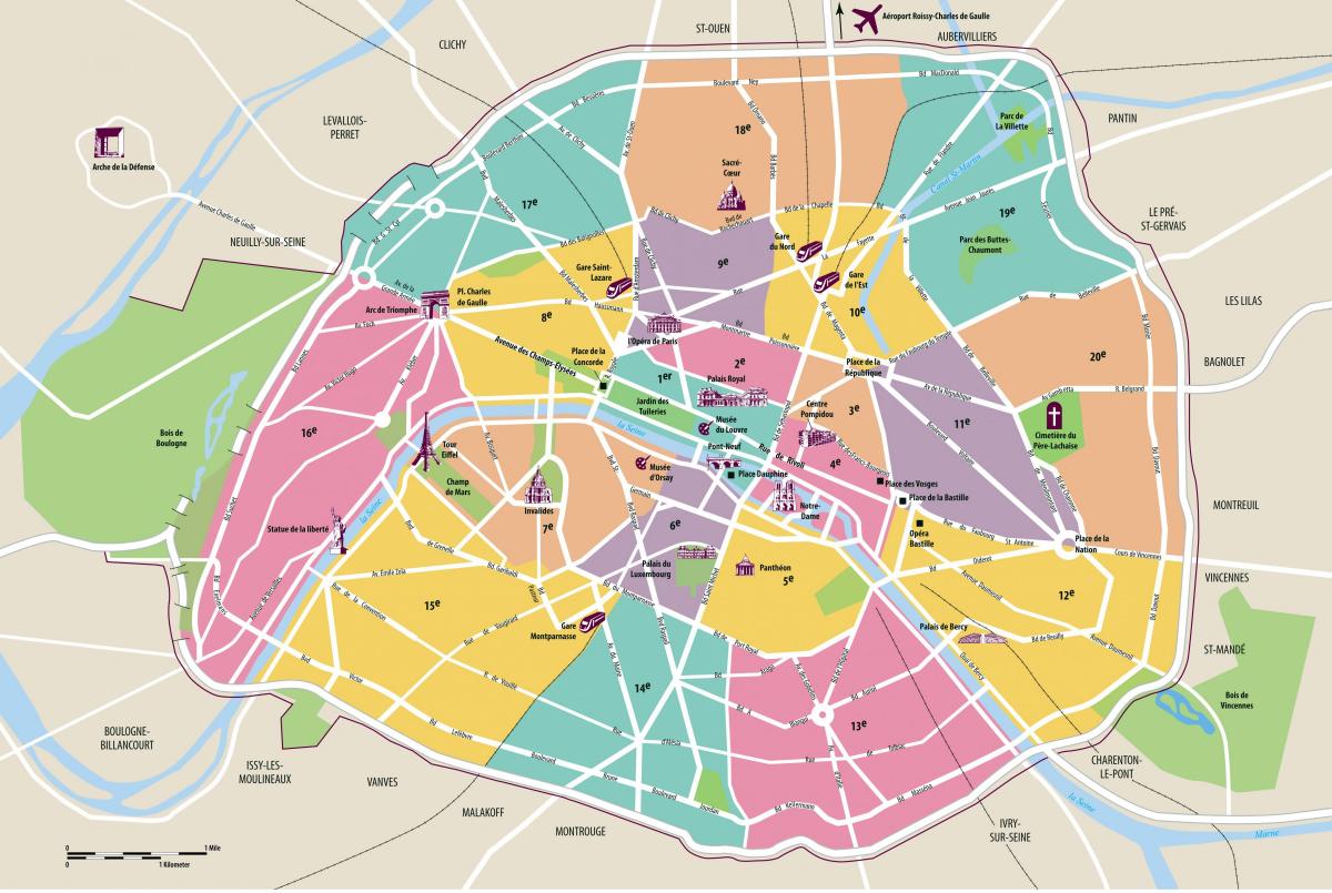 Карта Париза очный