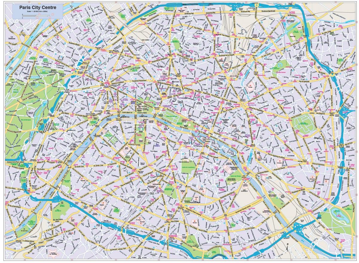 Карта центра Париза
