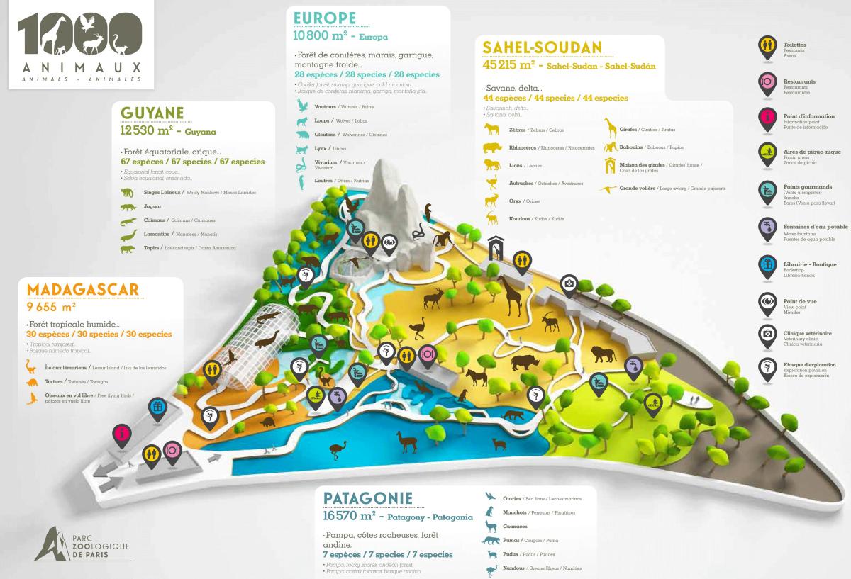 Карта Париза Зоолошки Парк