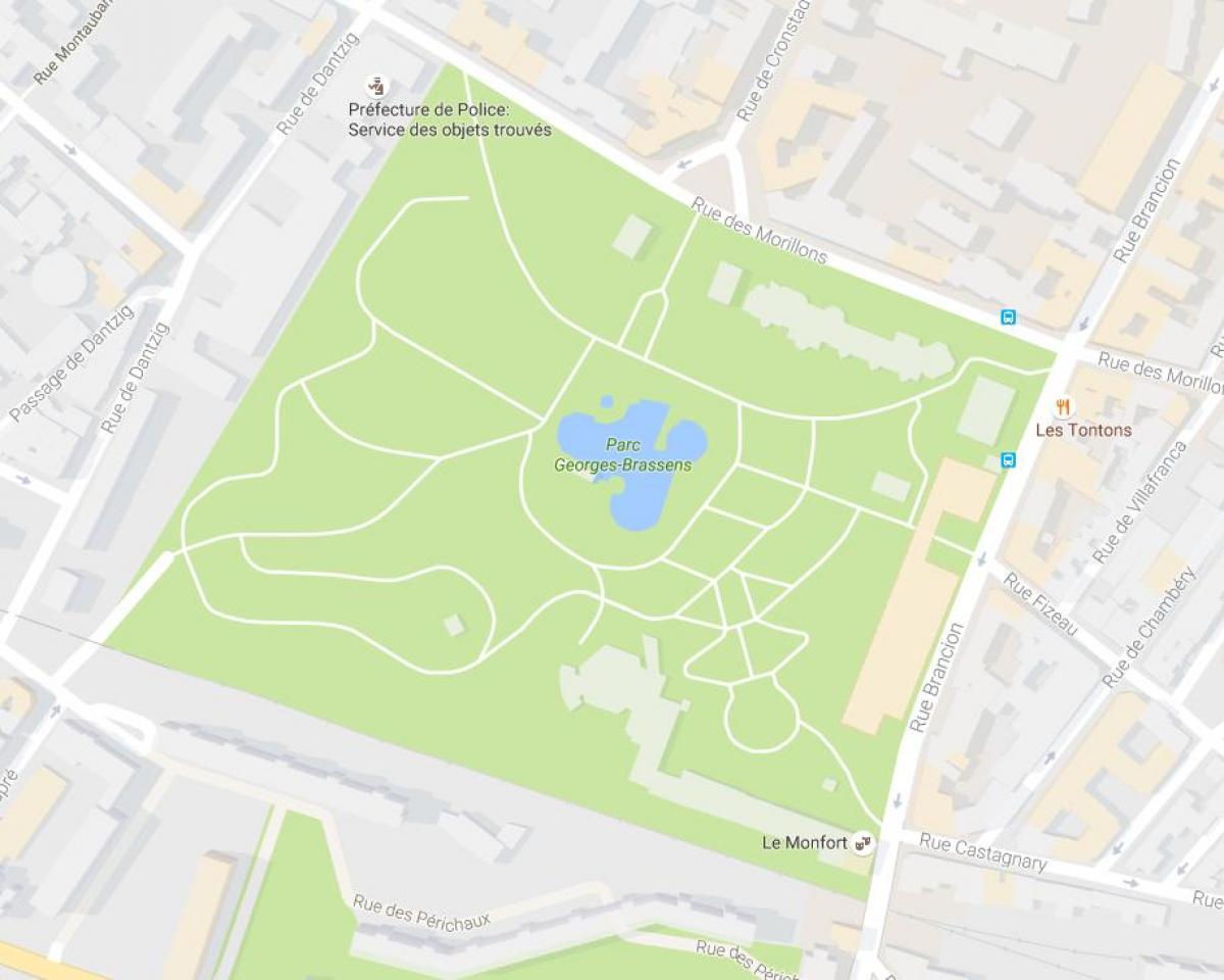 Карта парка Жорж Брассенса