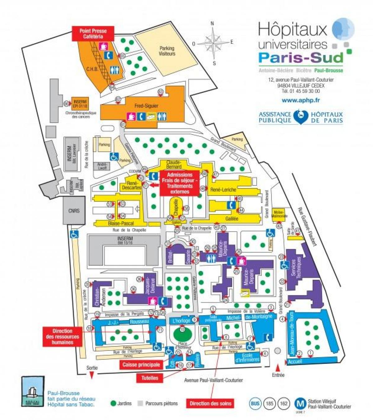 Карта Пол-Броуссе болници