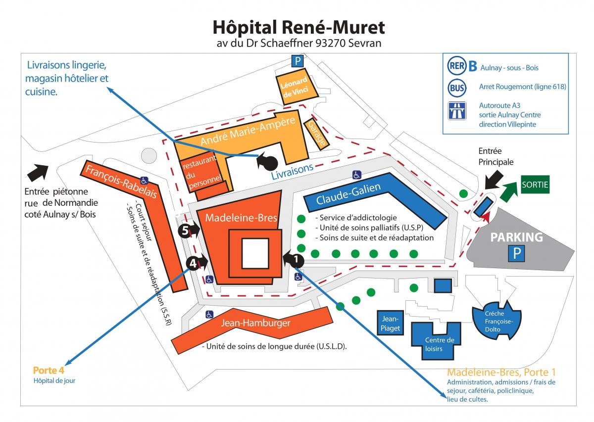 Карта Рене јединици мурет болници
