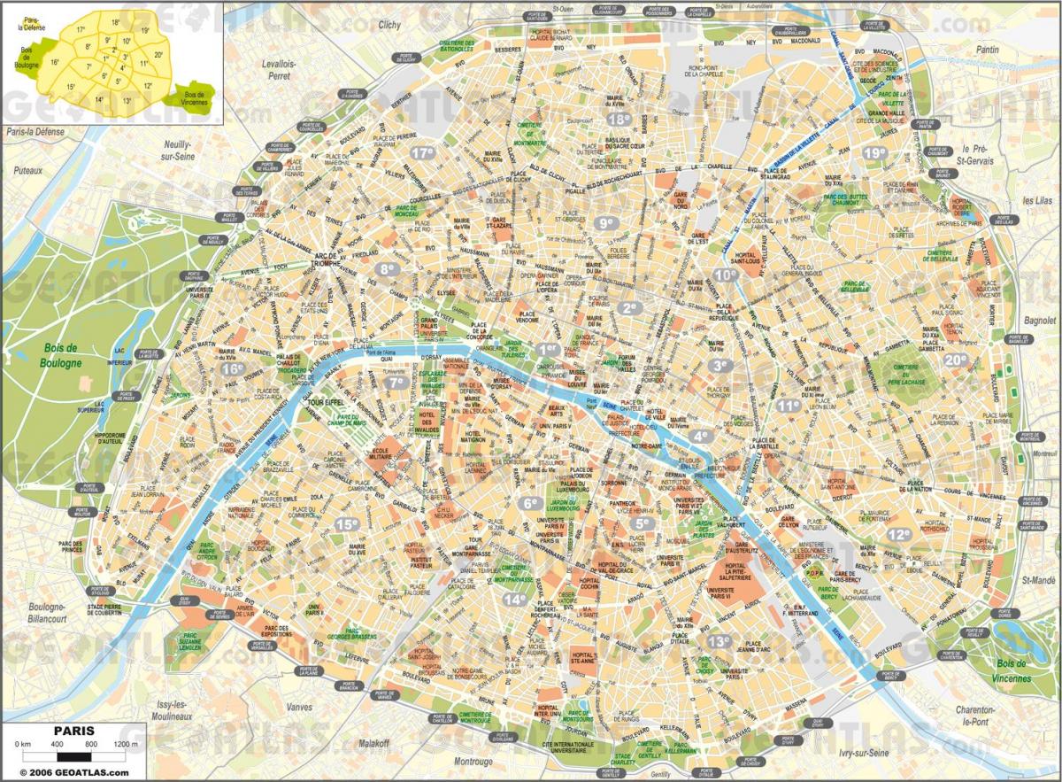 Карта улицама Париза