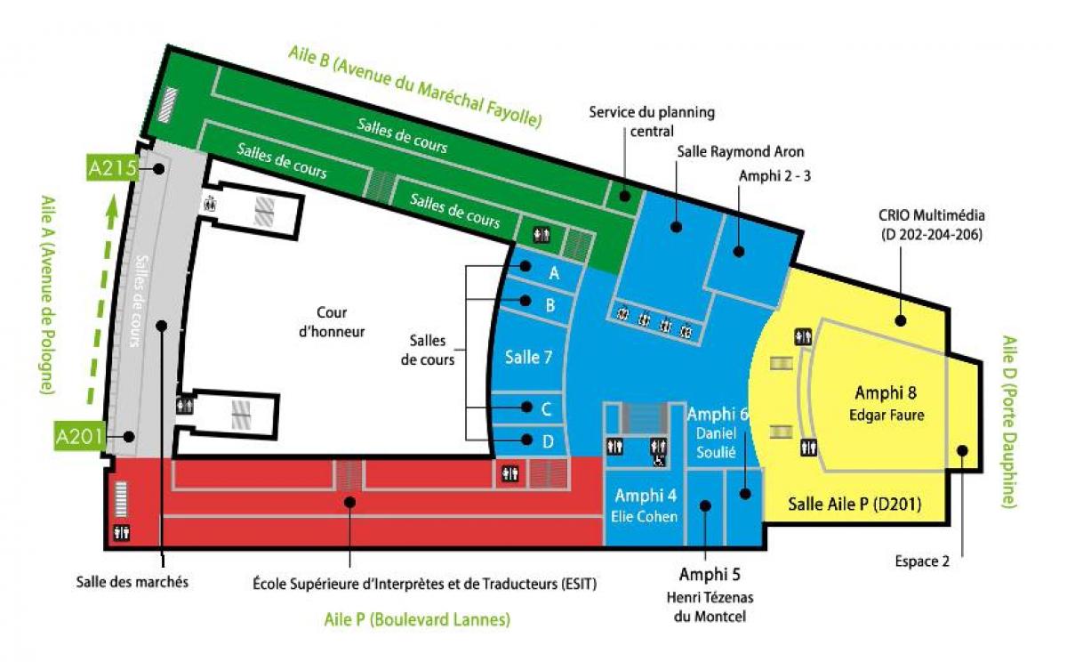 Мапа универзитета Дофин - 2 спрат