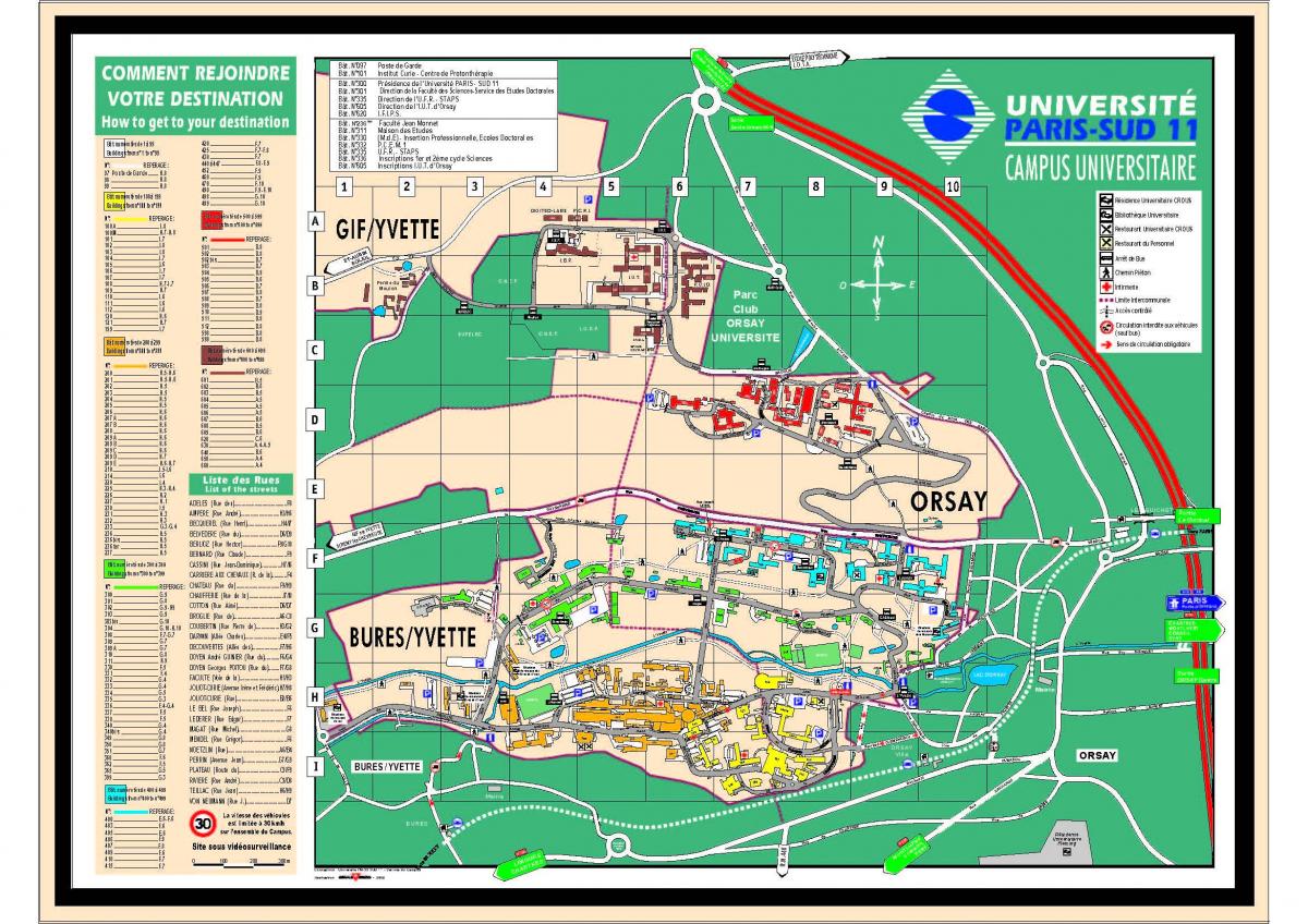 Мапа универзитета Д'орсаи