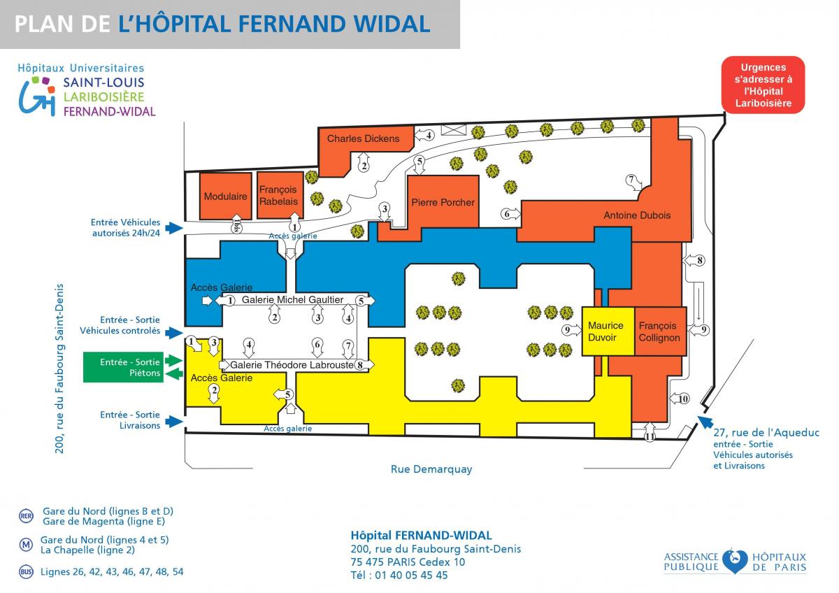 Карта Фернанд-Видаля болници