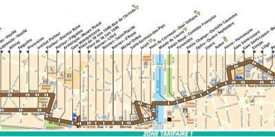 Карте аутобуске Париз линије 95