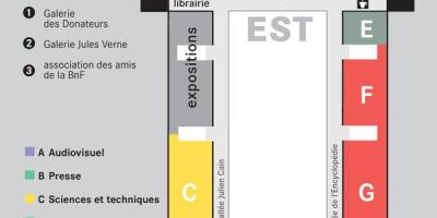 Карта библиотеци Француске - 1. спрат