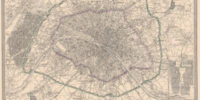 Карта Паризу 1850