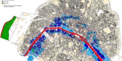 Карта Париза поплаве