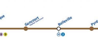 Линија картица Парис метро 11