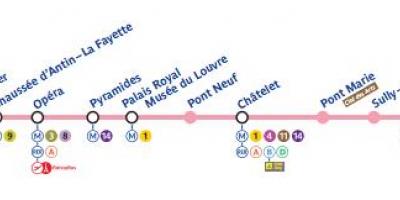 Карта Парис метро 7