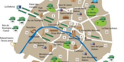 Карта Париза туризма