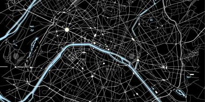Карта Париза црна и бела