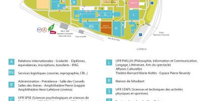 Мапа универзитета Нантер